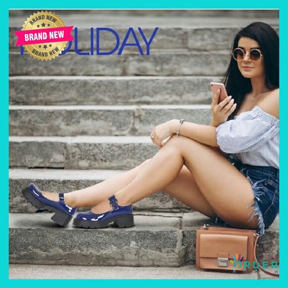 Platform Mary Janes Chunky Heel Ankle Strap Round Toe Dress Shoes Uniform Pumps - Picture 4 of 8